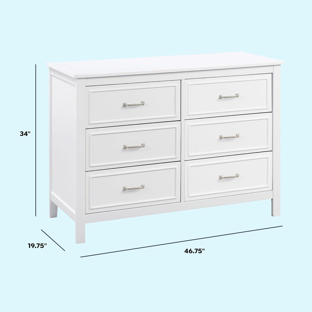 Charlie 6-Drawer Double Dresser in White