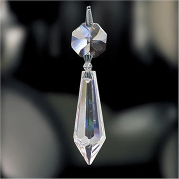 1 Piece - Clear 4-Inch, 5 Side Holes Asfour 30% Lead Crystal Bobeches for Chandelier with 5 U-Drops 38mm Silver Bowtie