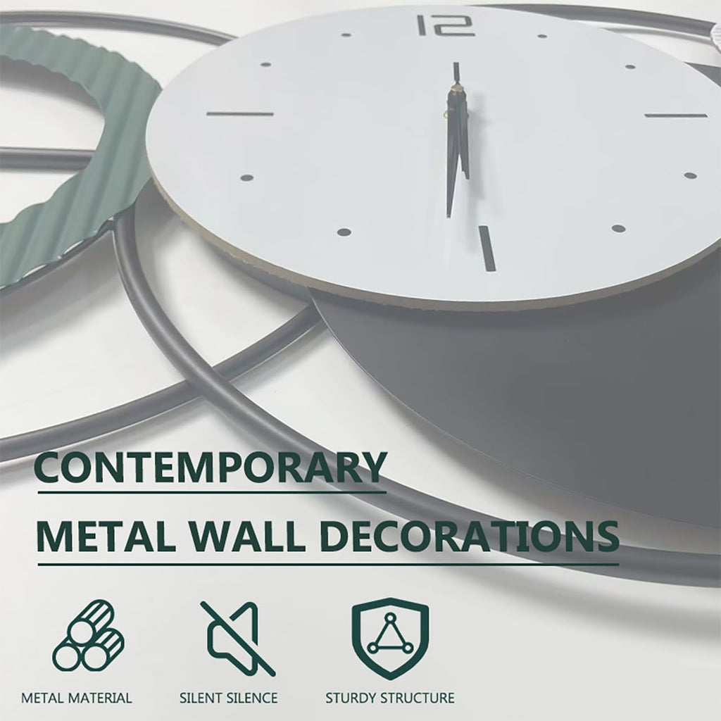59"Oversized Wall Clock, Large Modern Metal Wall Art