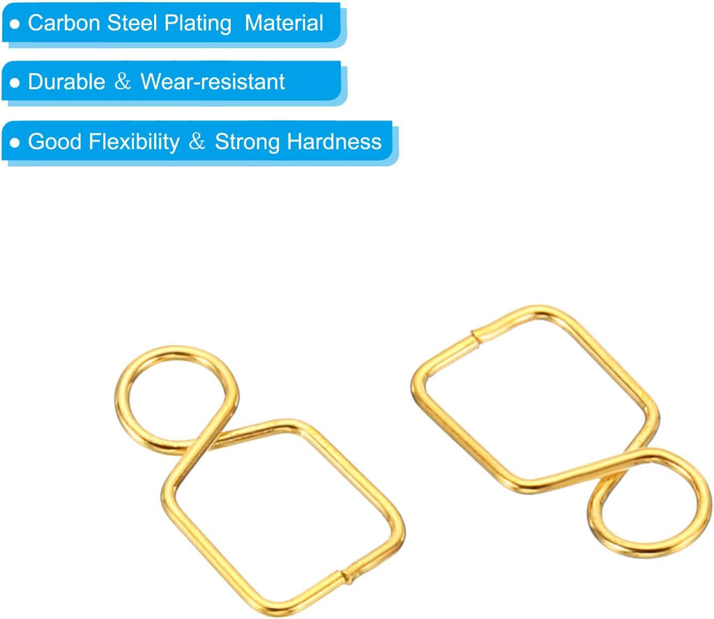 Chandelier Connector Clip, 200 Pack 14mm L x 8mm W Crystal Chandelier Buckle Replacement for DIY Fastening Crystals