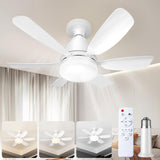 Socket Fan Light Ceiling Fans with Lights and Remote, Dimmable LED 3 Colors 3000K-6500K, 1556 Lumens Light Bulb Screw in Ceiling Fan for Bedroom, Kitchen, Living Room, Closet A101-B0DZSJ4XC1
