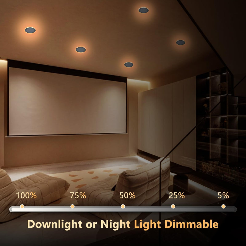 24 Pack 8 Inch LED Recessed Lighting with Night Light