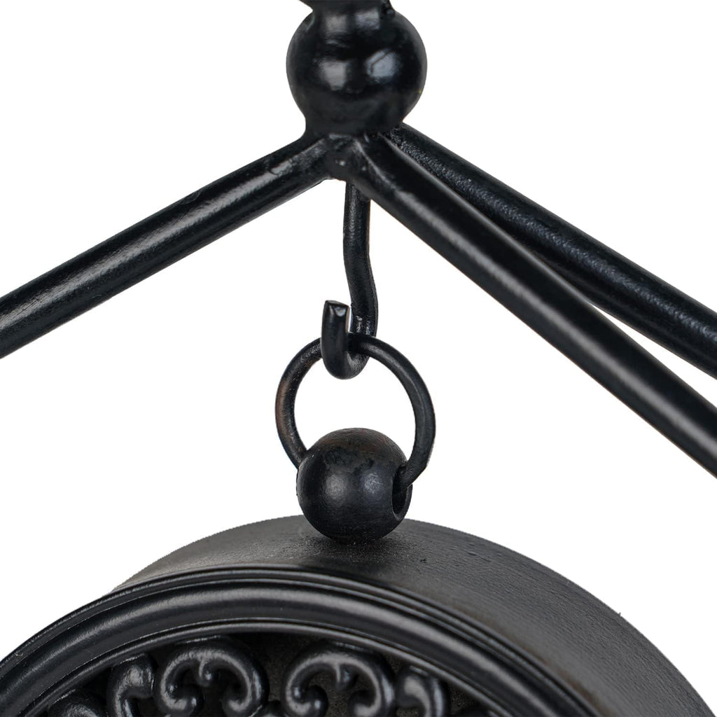 DESIGN 7.5'' x 10'' Mantel Clock Iron Tower Frame, Creative Bird Ornament Tabletop Clock