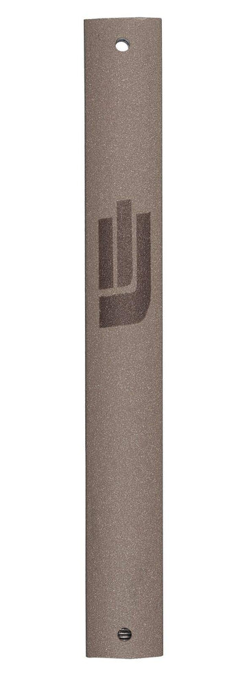 Aluminum Mezuzah Case with Exclusive Modern Shin Design Easy Peel and Stick Judaica Door Mezuza for 5 Inches