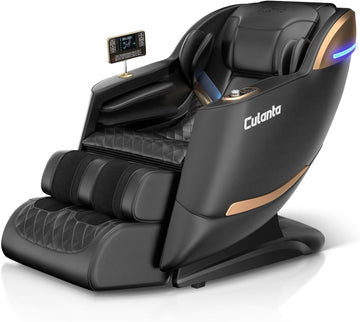 Massage Chair Full Body 53" SL-Track Zero Gravity Shiatsu, Black | Full-Body Airbags, 5 Modes, 6 Techniques, Body
