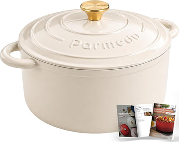 5.5QT Enameled Cast Iron Dutch Oven for Sourdough Bread, Slow Cooking & Home Meals, Beginner-Friendly Pot for Artisan