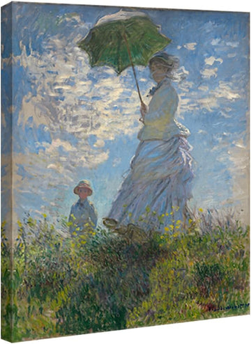 Woman with a Parasol Madame Monet and Her Son Canvas Prints Wall Art of Claude Monet Famous Classic Oil Paintings
