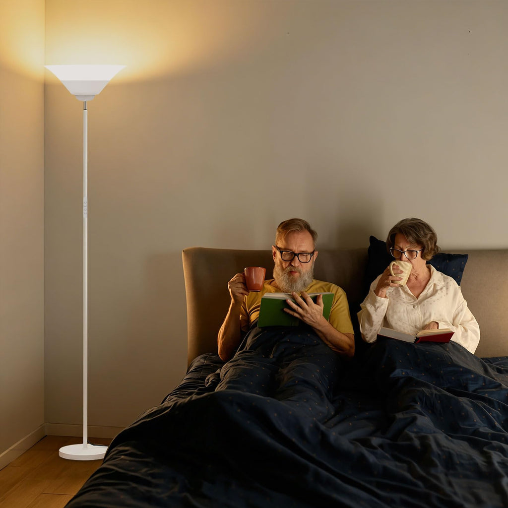 Torchiere Floor Lamp, 30W Dimmable LED Standing Lamp with Remote/Button Control, 1800Lm, 3000-6500K, 72in Bright