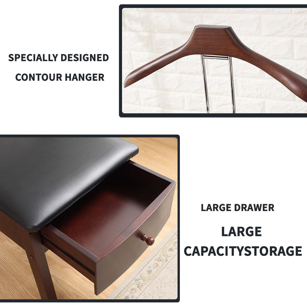 Gentleman's Valet Chairs Clothes Valets with Drawer Hanger Trouser Bar, Home & Garden Household Supplies Storage