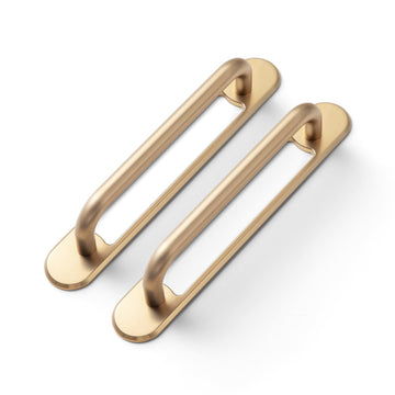 2 Pack Champagne Bronze 5" HoleCenter Cabinet Pull with Backplate