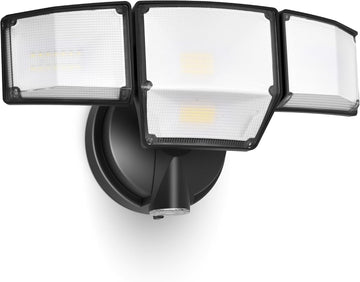 80W Dusk to Dawn Flood Lights Outdoor, 9000LM Super Bright LED Security Light with Photocell, IP65 Waterproof, 5000K