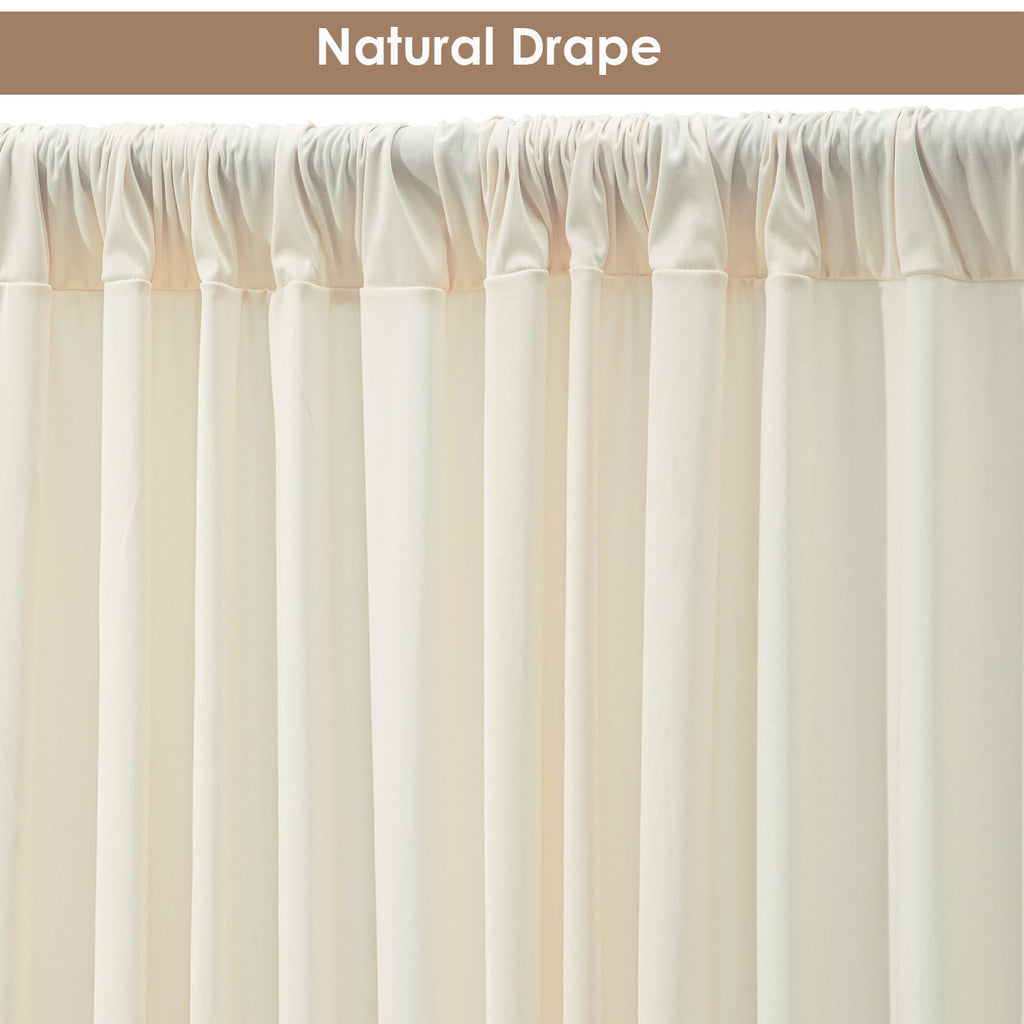 10x10ft Wrinkle Free Ivory Backdrop Curtain for Parties Soft Fabric Drapes Wedding Ivory Curtain Backdrop for