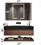 Bathroom Vanity with Sink - Single Sink Floating Vanity with Anti-Fog Mirror Cabinet
