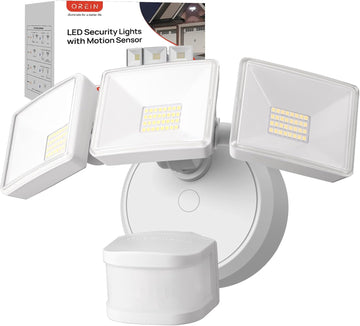 42W 6500LM Motion Sensor Outdoor Flood Light, Hardwired LED Security Light, 4 Lighting Modes, Dual PIR 240°