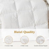Feather Down Comforter Queen, Luxury Extra-Fluffy Duvet Insert