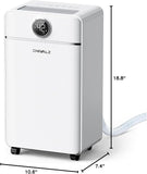 1500 Sq.Ft Dehumidifier for Basement with Drain Hose Max 25 Pints, Dehumidifiers for Home, Bedroom, Bathroom, Quiet