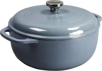 Essential Enamel Cast Iron Dutch Oven with Lid 7.5 Quart - Oven-Safe Enamel Cookware up to 500° F - Heat-Retaining