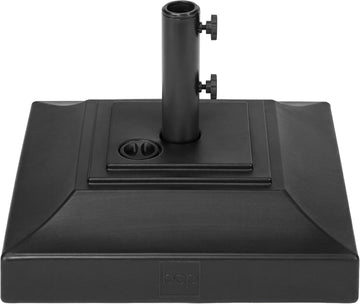 Fillable Umbrella Base Stand Pyramid Design Plastic Patio Umbrella Base Stand, Pole Holder w/ 55lbs Weight Capacity