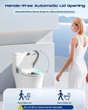 Auto Open Lid Smart Bidet Seat, Instant Warm Water, Air Dryer, Front and Rear Wash, Remote Control, Self-Cleaning Nozzle, Eco Mode