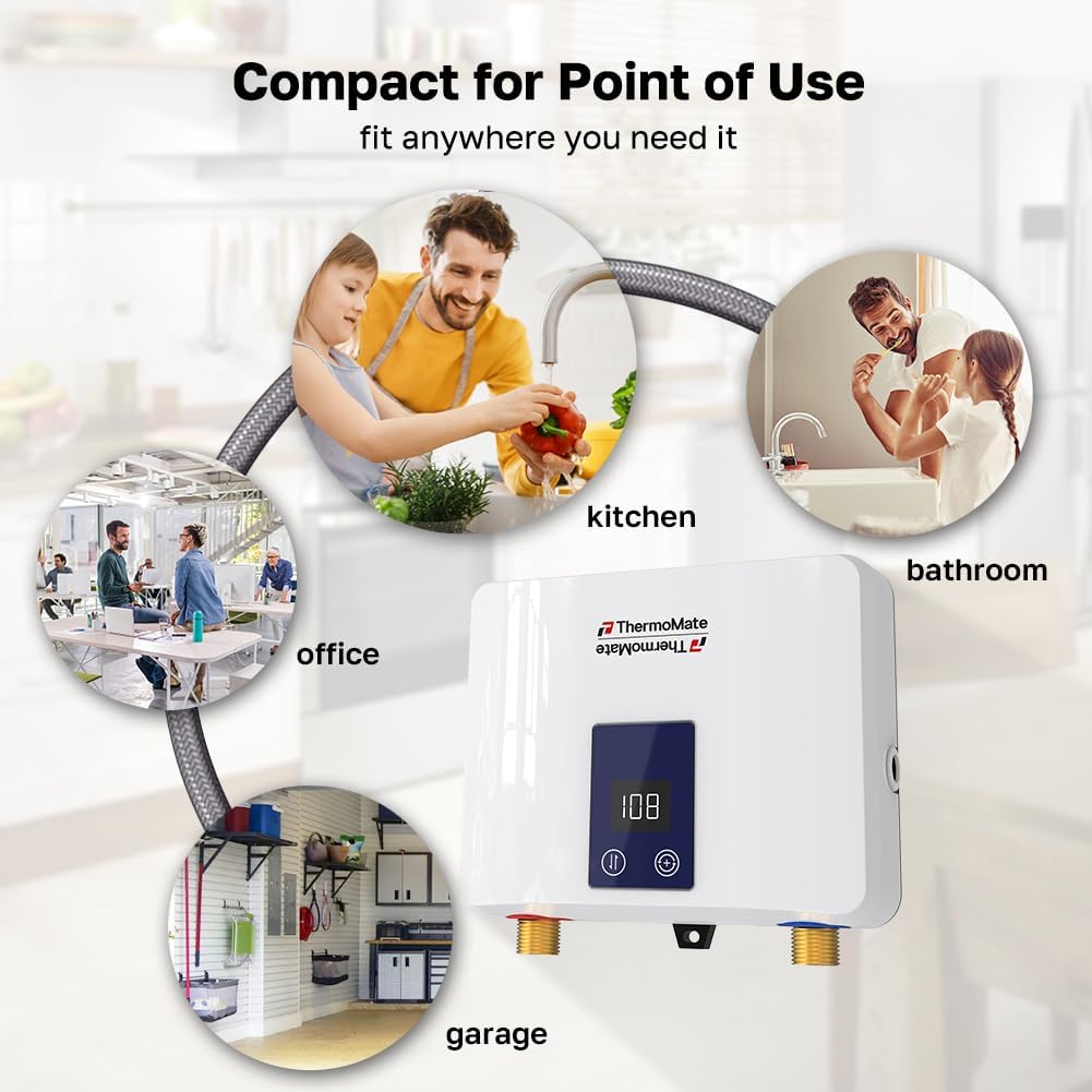 Tankless Small Water Heater Electric 120V 29.2Amp