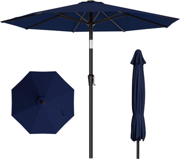 10 FT Outdoor Patio Umbrella, Patio Table Umbrella with Push Button Tilt and Crank