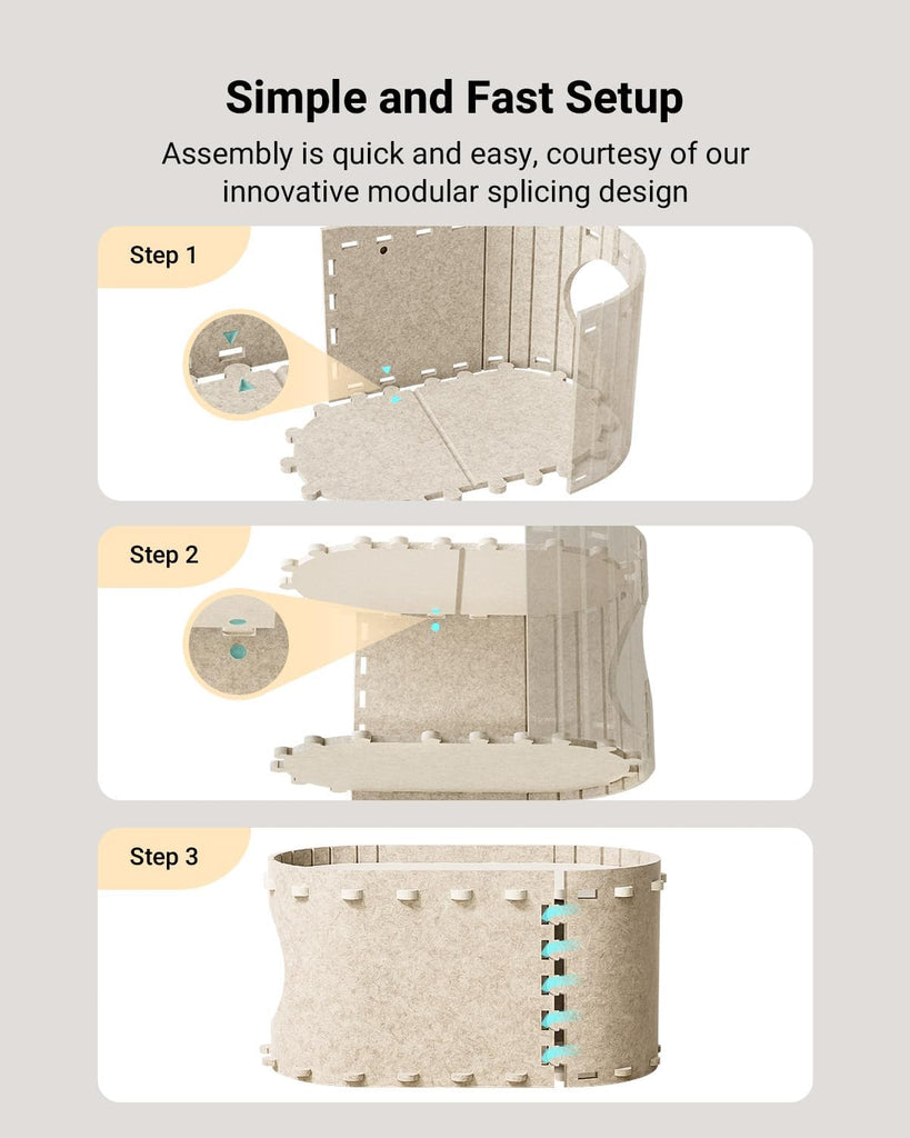 Cat House for Indoor Cats, Cat Bed Cave for Multiple & Large Cats Up to 22 Lbs, Scratch Resistant
