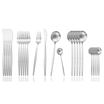 Silverware Set, 24-Piece Stainless Steel Flatware Set,Kitchen Utensil Set Service for 6,Tableware Cutlery Set