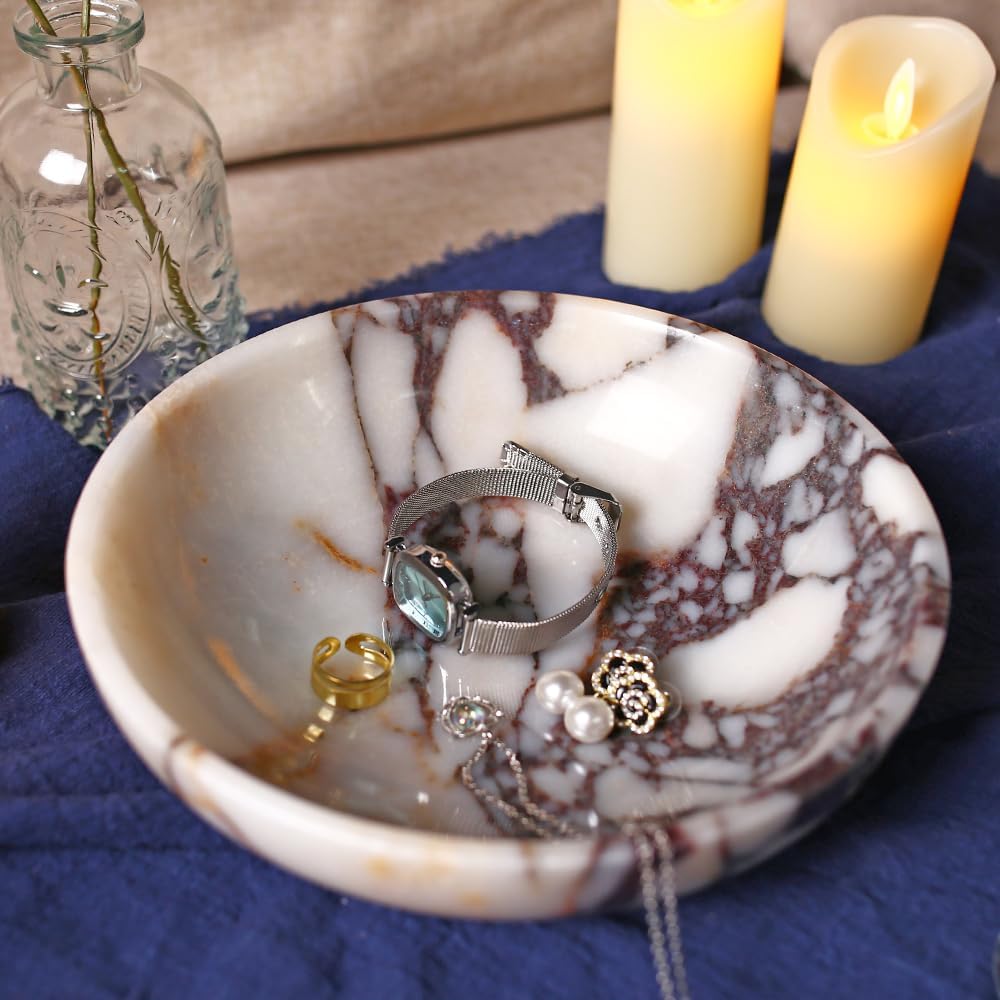 Luxury decorative marble bowl decoration for decoration,Key bowl table, Catchall for coins, change candy, organizer
