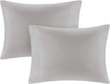 Comforter Sets with Sheets - Bed in a Bag 9 Pieces Teen Bedding Sets , Red and Grey Stripes Bedding Full