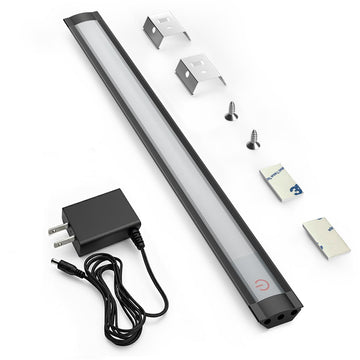 12" Under Cabinet Lights Touch Activated Aluminum Light Bar