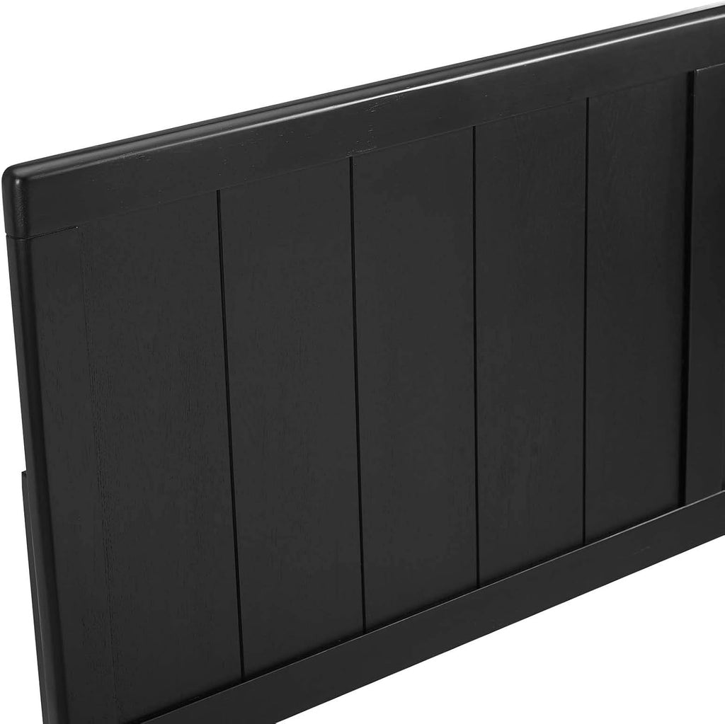 King Wood Headboard, Black