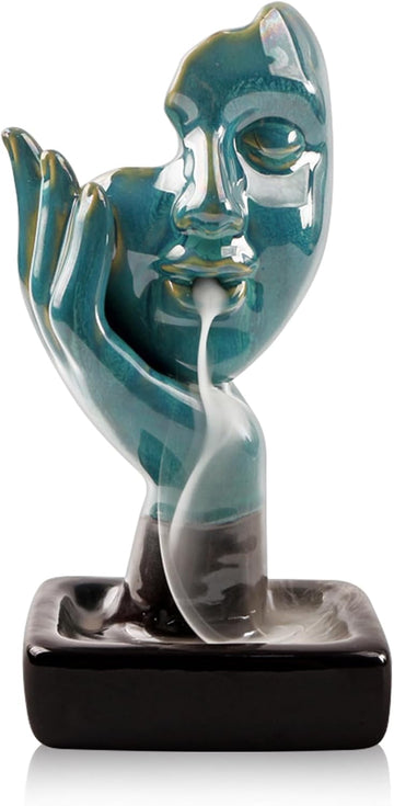 Burner Backflow Incense, Contemplate Half Face Waterfall Incense - Set of 50
