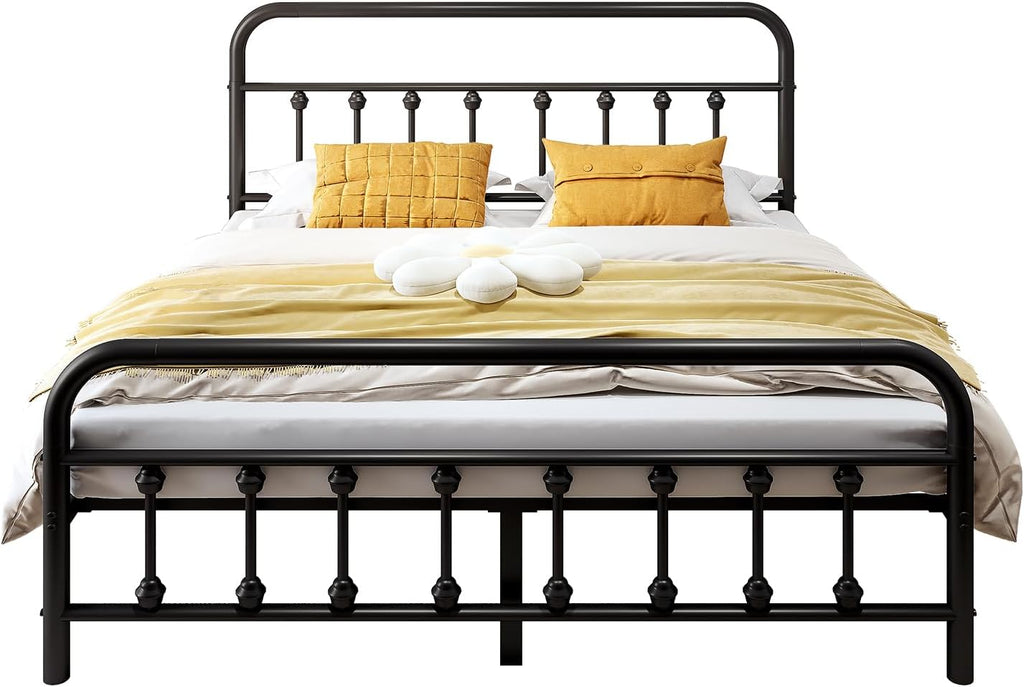 Metal Bed Frame,Full Bed Frame with Headboard,Structurally Stable