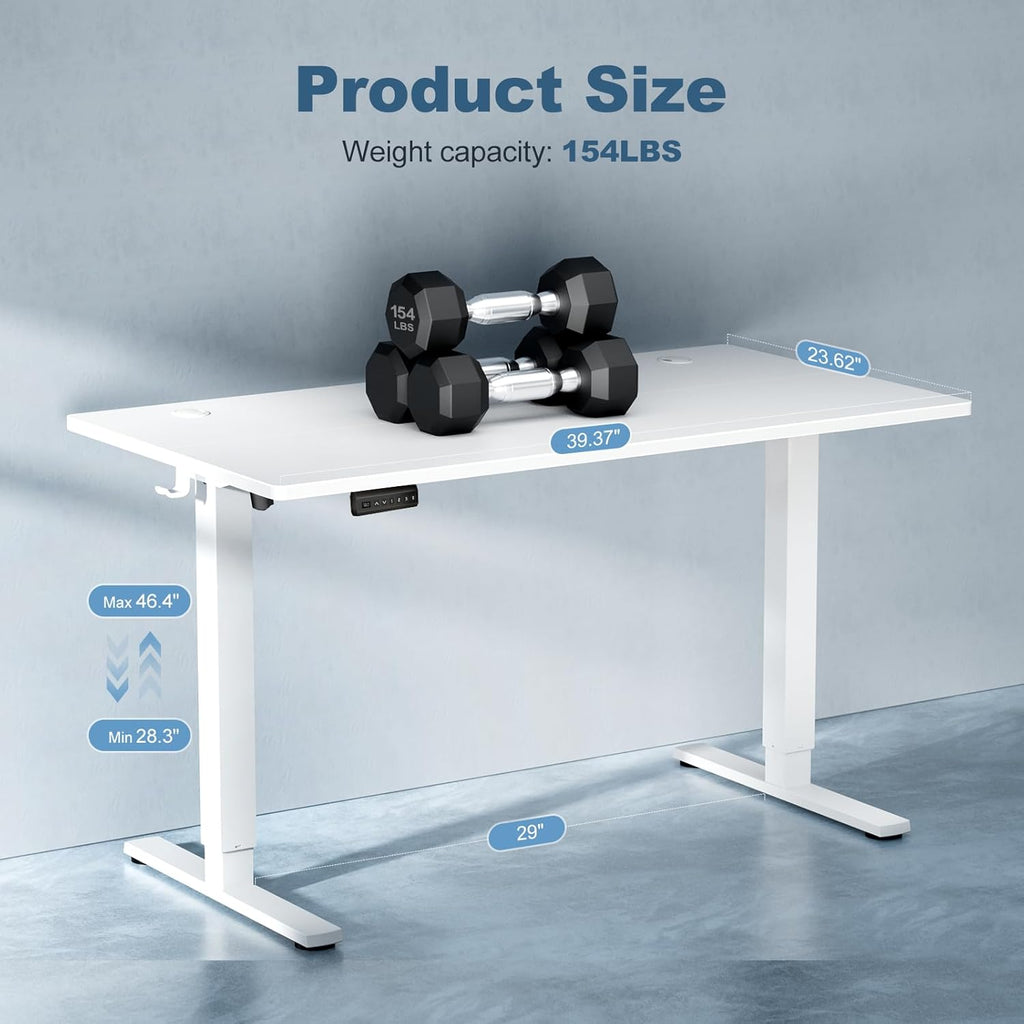 40 Inch Electric Standing Desk Height Adjustable