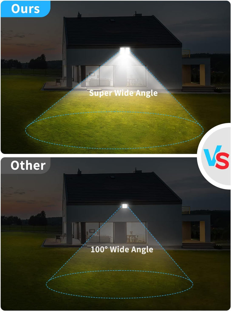 4 Packs 200W LED Flood Lights Outdoor, Waterproof IP66 20000LM 6500K Daylight White Security Floodlights, Super