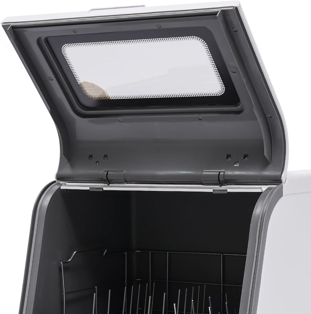 110V 800W Portable Dishwasher, Compact Dish Washing Machine Automatic Mini Dish Washing Machine Countertop Water Tank