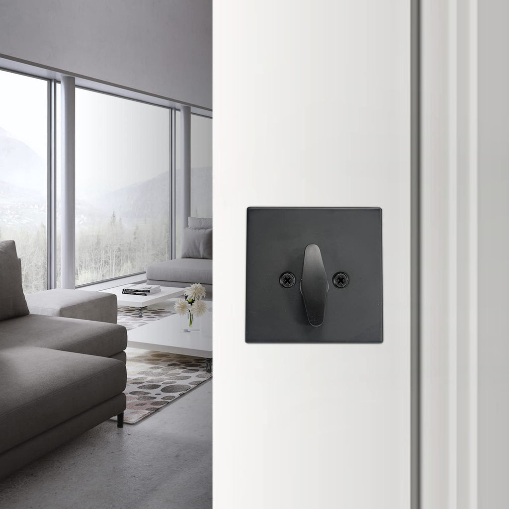 Square Single Cylinder Modern Deadbolt Lock with Keys, Matte Black Deadbolt for Front Door Entrance, Front Door