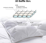 Goose Down Comforter Twin 800 Fill Power, 100% Cotton 93% Goose Down Winter Duvet Insert 700 TC