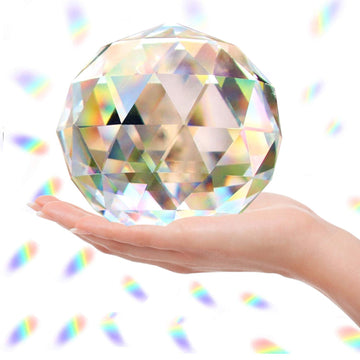 Clear Glass Crystal Ball Prisms Window Rainbow Maker Sphere Faceted Gazing Ball Prism Prism Suncatcher Décor, Feng