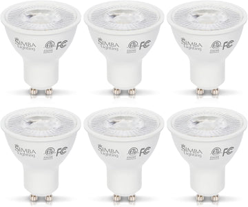 LED GU10 5W ETL Listed Twist-N-Lock Bipin Base 5000K, 6 Pack