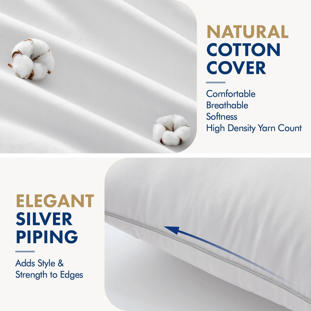 18x18 Inch Pillow Inserts with 100% Cotton Cover - Set of 4