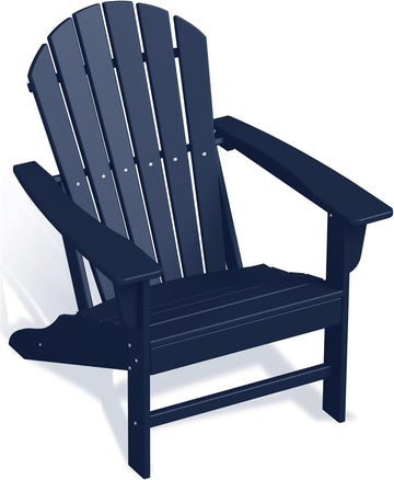 Poly Lumber Adirondack Chair, HDPE All-Weather Resistant Outdoor Patio Chairs, Pre-Assembled Outdoor Fire Pit Chair