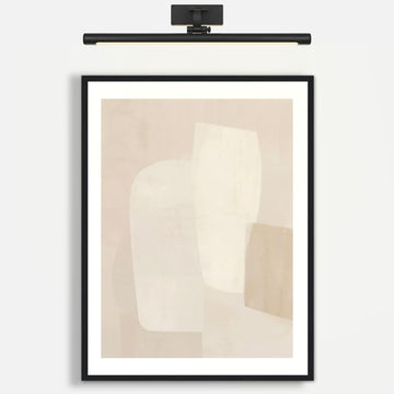 Abstract Shapes Wall Art Print, Neutral Beige Poster, 24x36in (60x90cm)