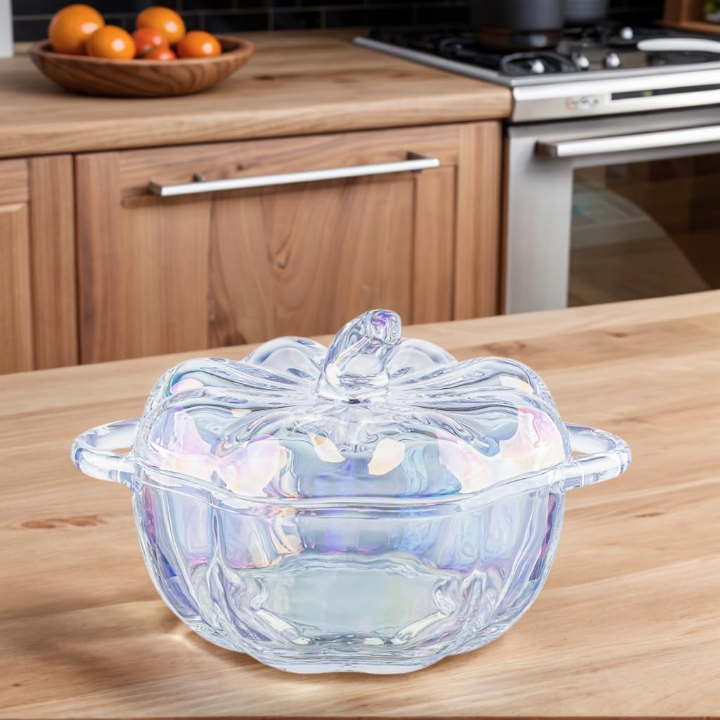Crystal Glass Candy Jar with Lid,Glass Apothecary Jar Wedding Candy Buffet Jar Food Snack Bowl,Decorative Bowl Decor - Set of 100
