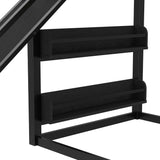 Twin Bunk Bed with Basketball Hoop, Pull-up Rings and Climbing Wall, Twin Bunk Bed with Slide and Bookcase