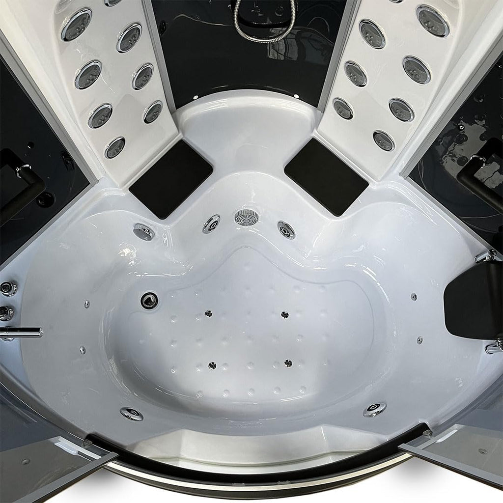 Whirlpool Bathtub and Shower MONTECARLO 59.05" Hydrotherapy with Heater Hot Tub
