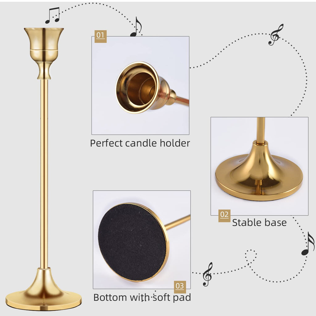 Candlestick Holders, Taper Candle Holder for Candlesticks Gold Brass Vintage Candle Stick Candle Holders Candelabra