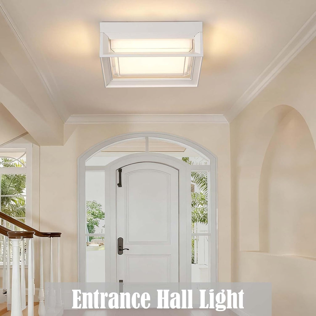 Modern White LED Flush Mount Ceiling Light Outdoor