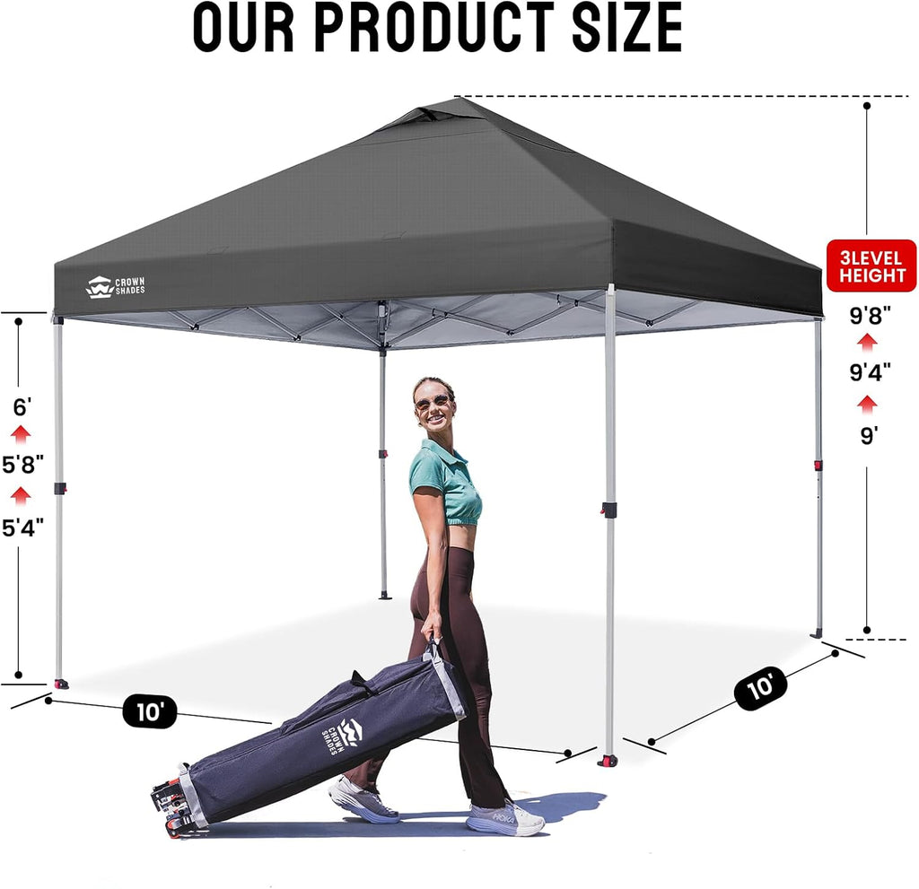 Pop Up Canopy, Patented Center Lock One Push Instant Popup Outdoor Canopy Tent, Newly Designed Storage Bag, 8 Stakes