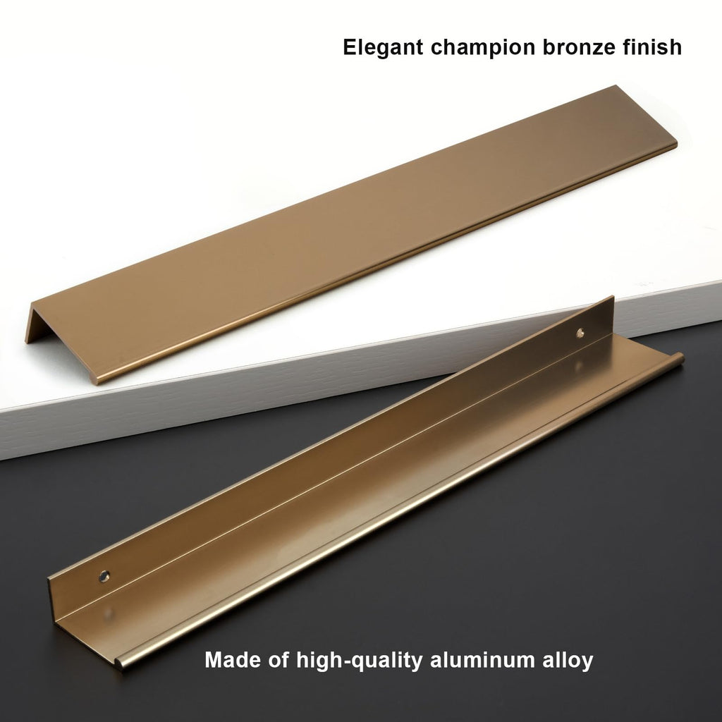 4 Pack 10" Cabinet Pulls Champagne Bronze Finger Pulls for Cabinets